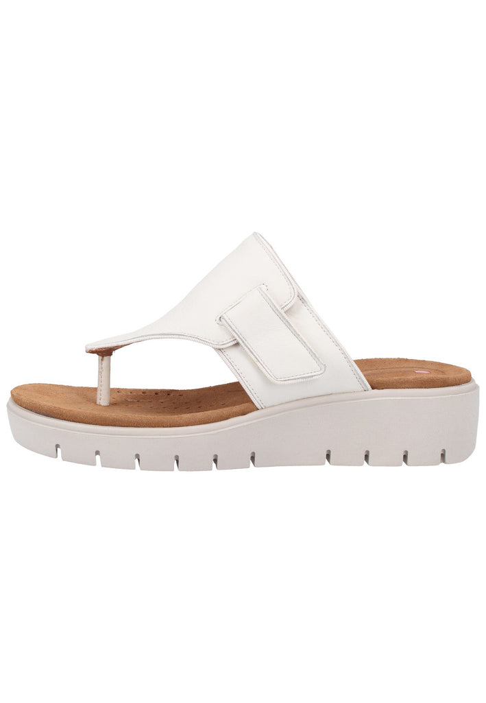 Clarks Zehensteg Leder Weiß - surf4shoes