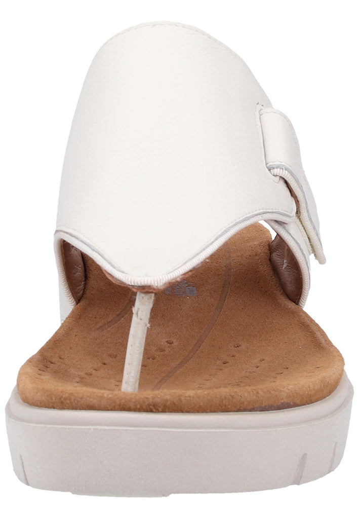 Clarks Zehensteg Leder Weiß - surf4shoes
