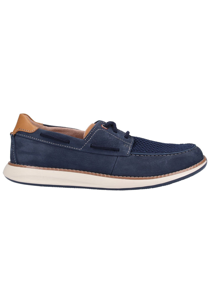 Clarks Halbschuhe Nubukleder Navy - surf4shoes