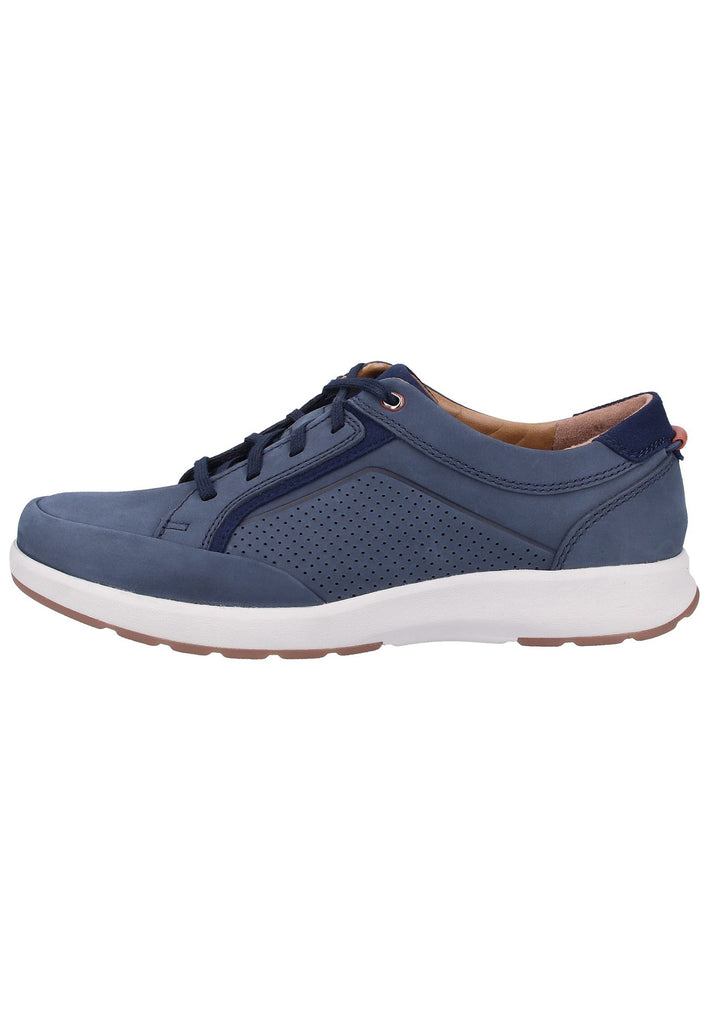Clarks Halbschuhe Nubukleder Navy - surf4shoes