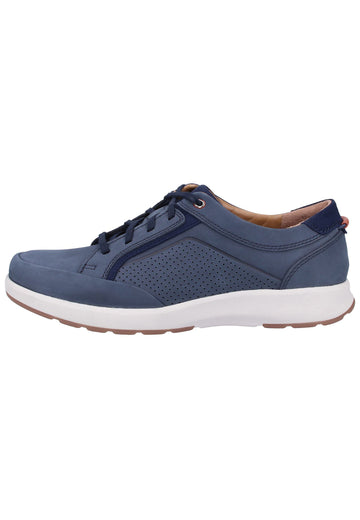 Clarks Halbschuhe Nubukleder Navy - surf4shoes