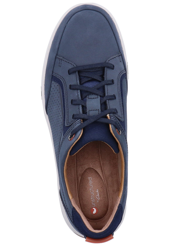 Clarks Halbschuhe Nubukleder Navy - surf4shoes