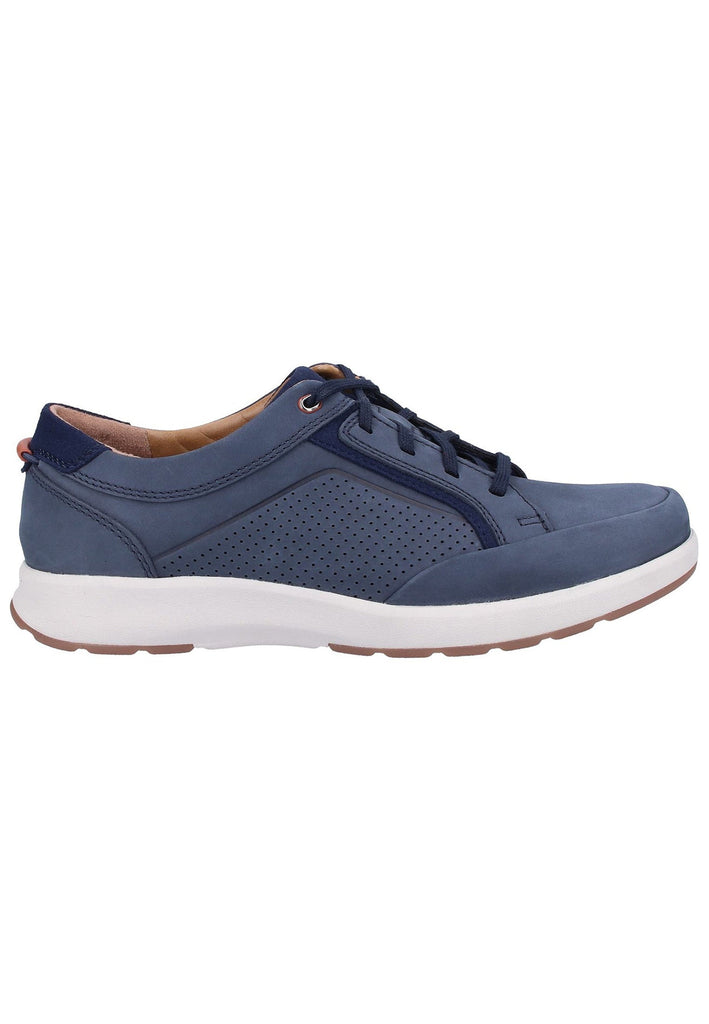 Clarks Halbschuhe Nubukleder Navy - surf4shoes