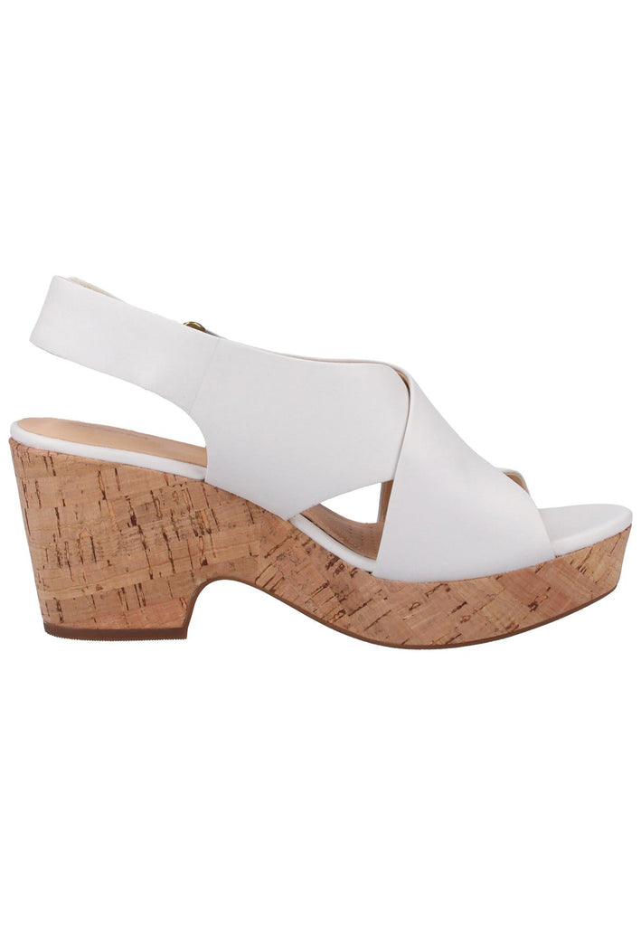 Clarks Sandalen Leder Weiß - surf4shoes
