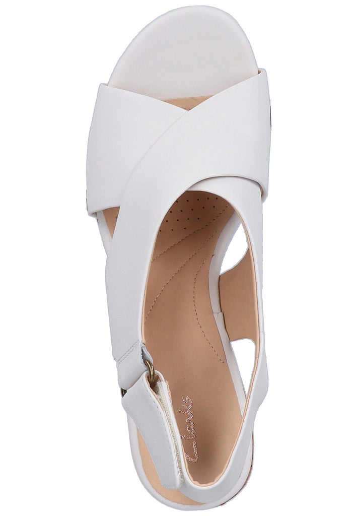 Clarks Sandalen Leder Weiß - surf4shoes