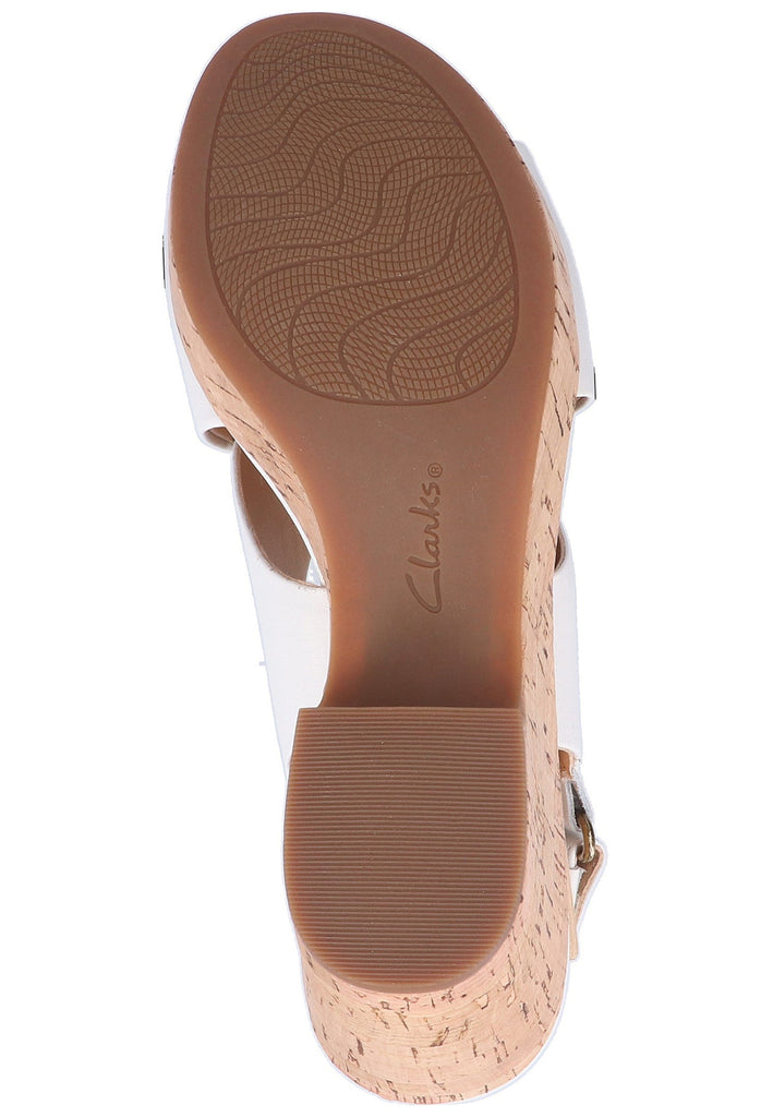 Clarks Sandalen Leder Weiß - surf4shoes