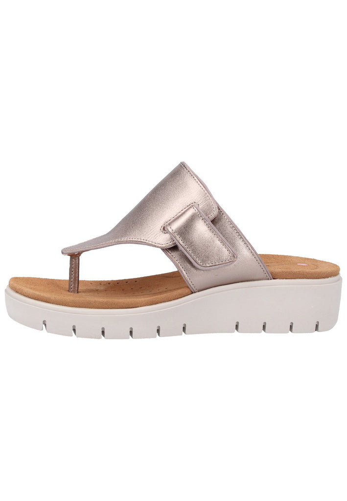 Clarks Zehensteg Leder Gold - surf4shoes
