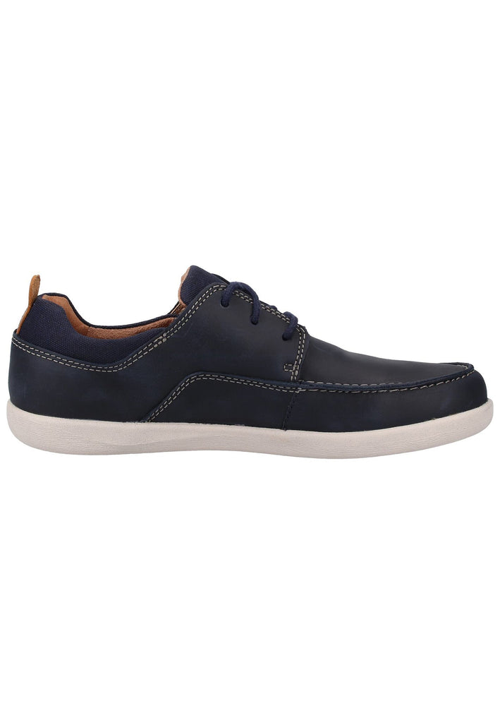 Clarks Halbschuhe Leder/Textil Navy - surf4shoes