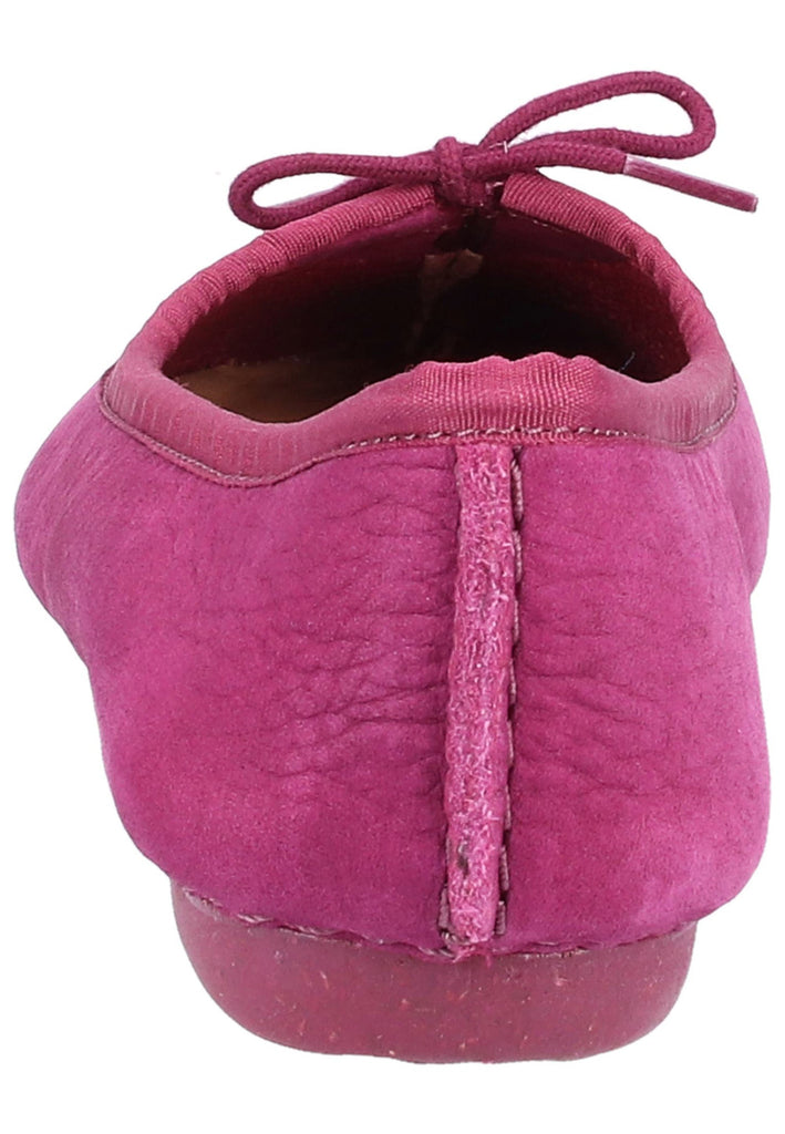 Clarks Ballerinas Nubukleder Raspberry - surf4shoes