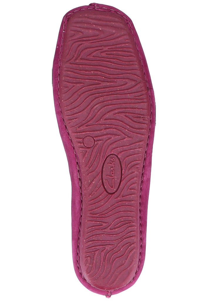 Clarks Ballerinas Nubukleder Raspberry - surf4shoes
