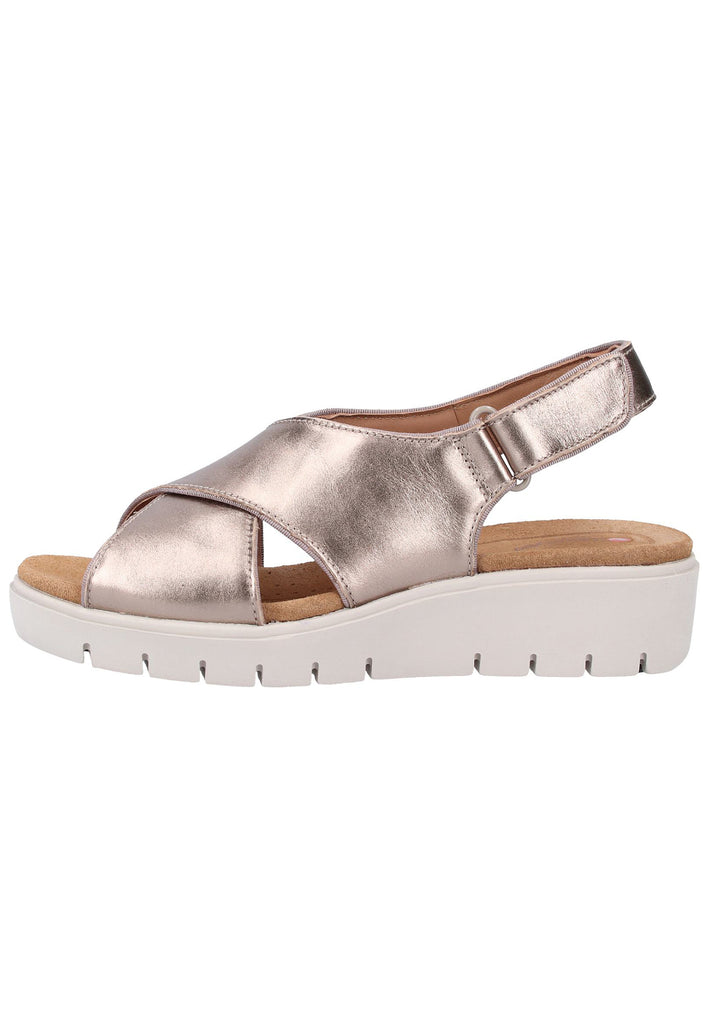 Clarks Sandalen Leder Gold - surf4shoes