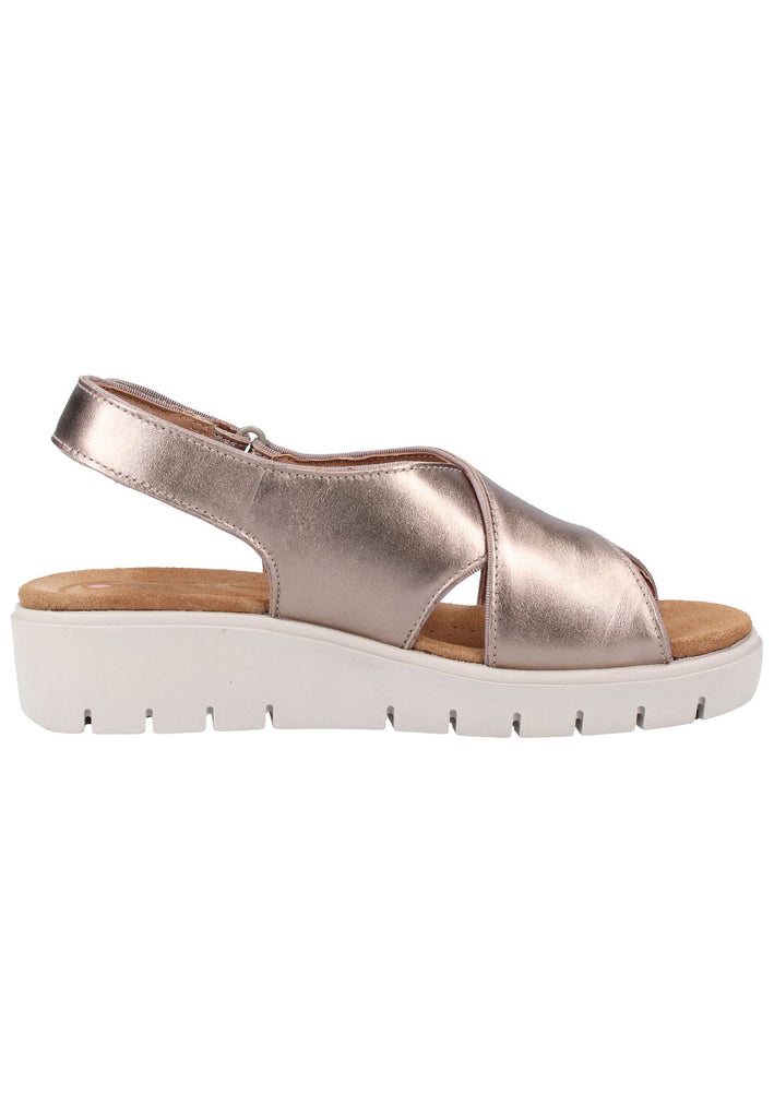 Clarks Sandalen Leder Gold - surf4shoes