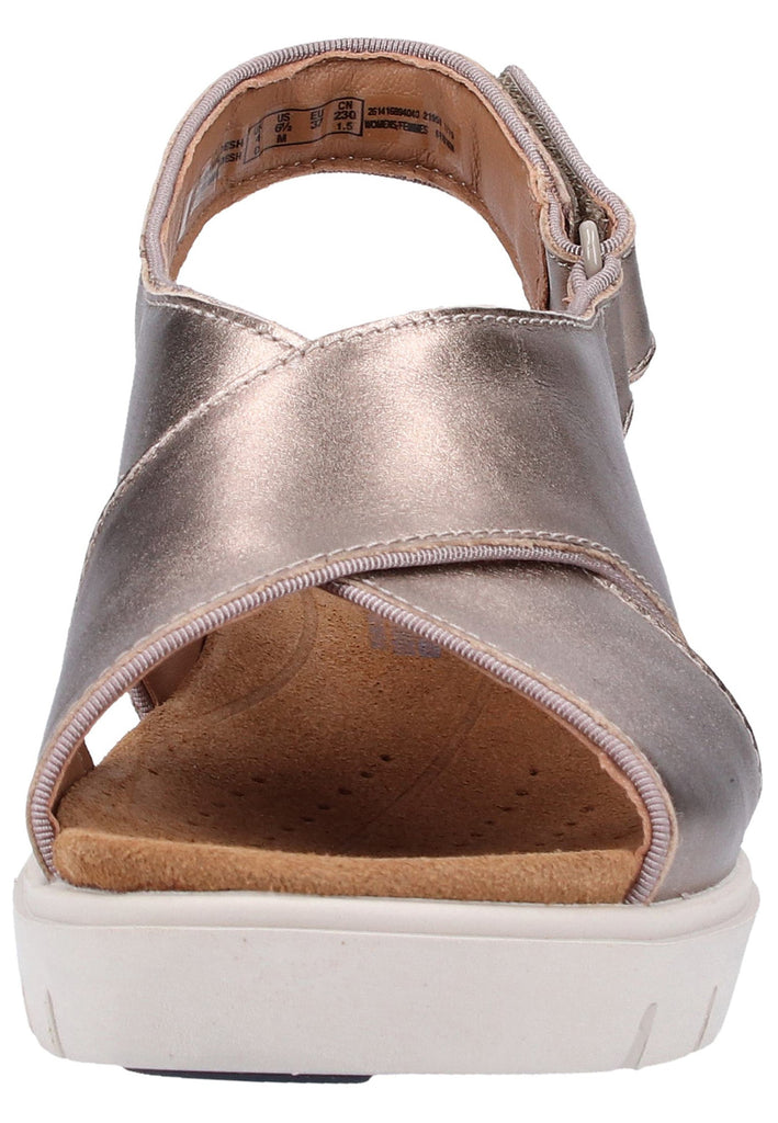 Clarks Sandalen Leder Gold - surf4shoes