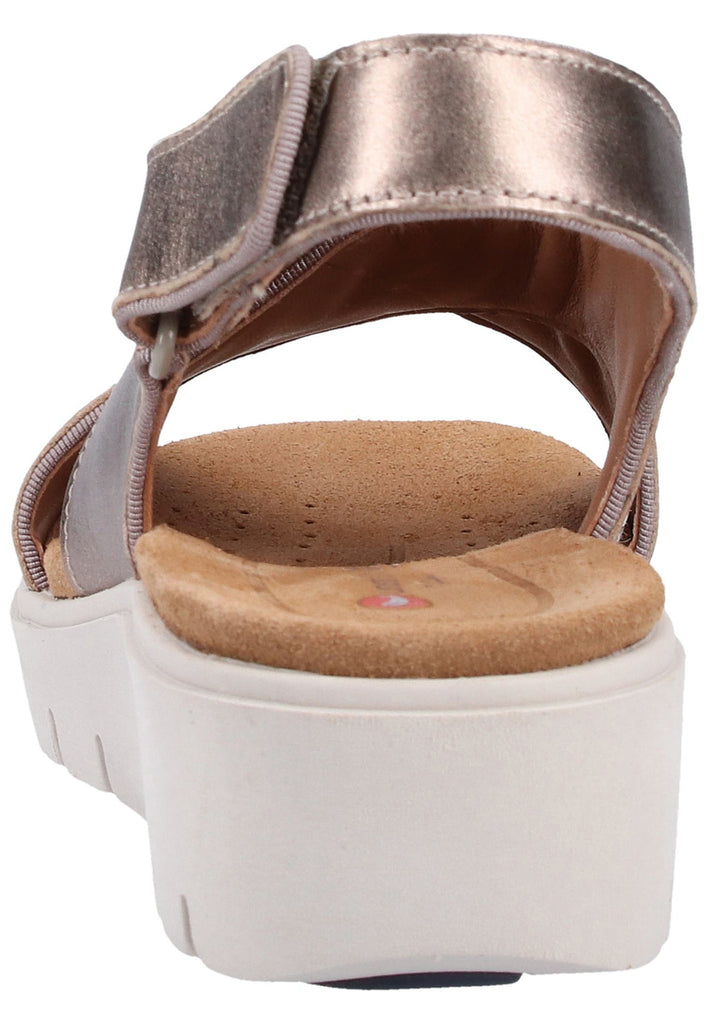 Clarks Sandalen Leder Gold - surf4shoes