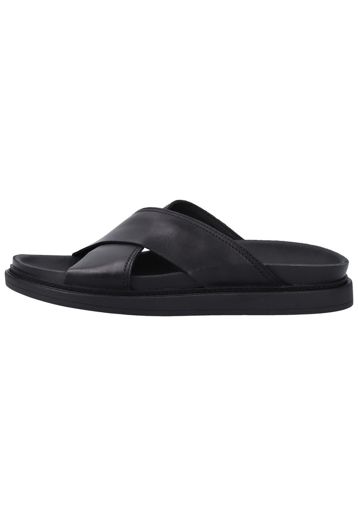 Clarks Pantoletten Leder Schwarz - surf4shoes