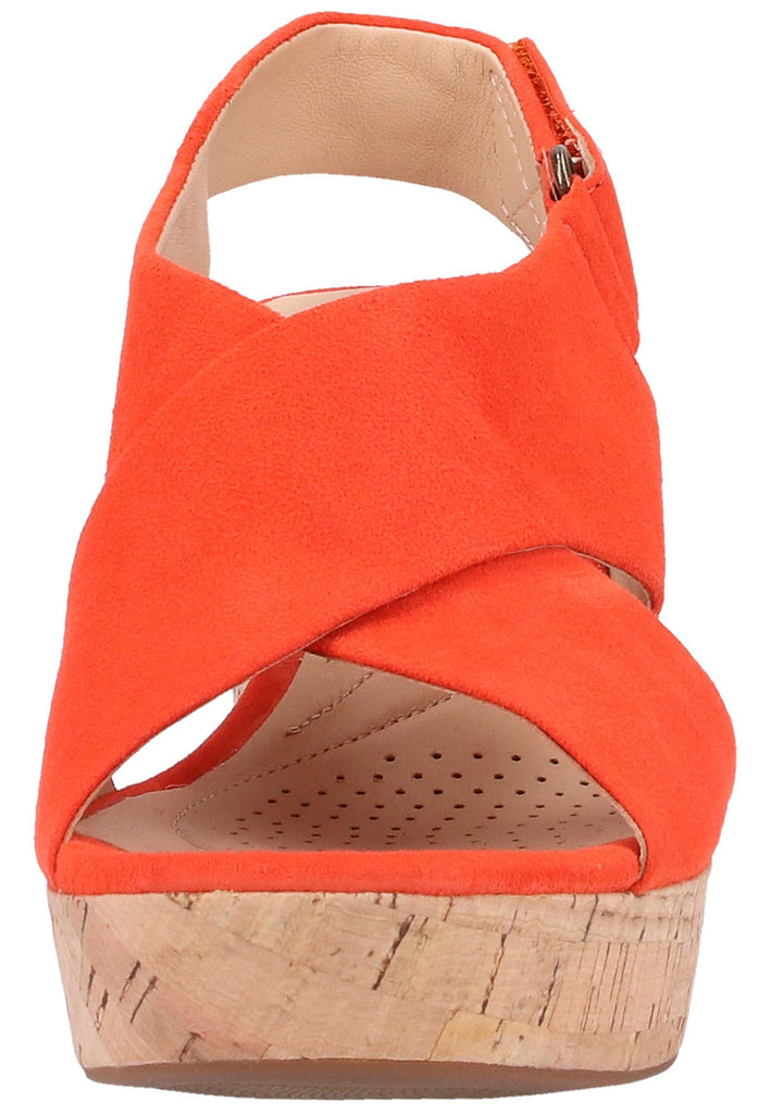 Clarks Sandalen Veloursleder Orange - surf4shoes