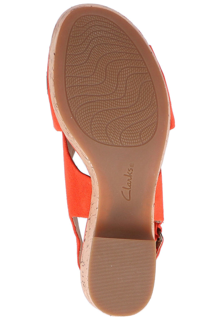 Clarks Sandalen Veloursleder Orange - surf4shoes