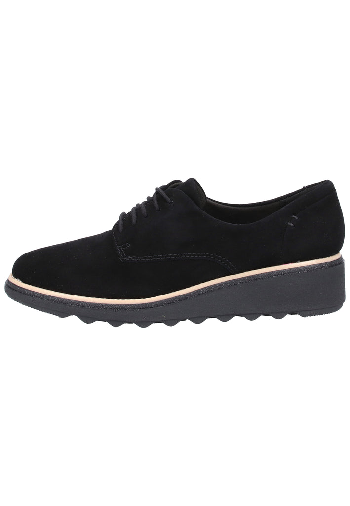 Clarks Halbschuhe Nubukleder Schwarz - surf4shoes