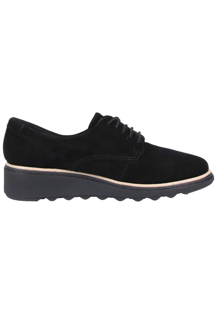 Clarks Halbschuhe Nubukleder Schwarz - surf4shoes