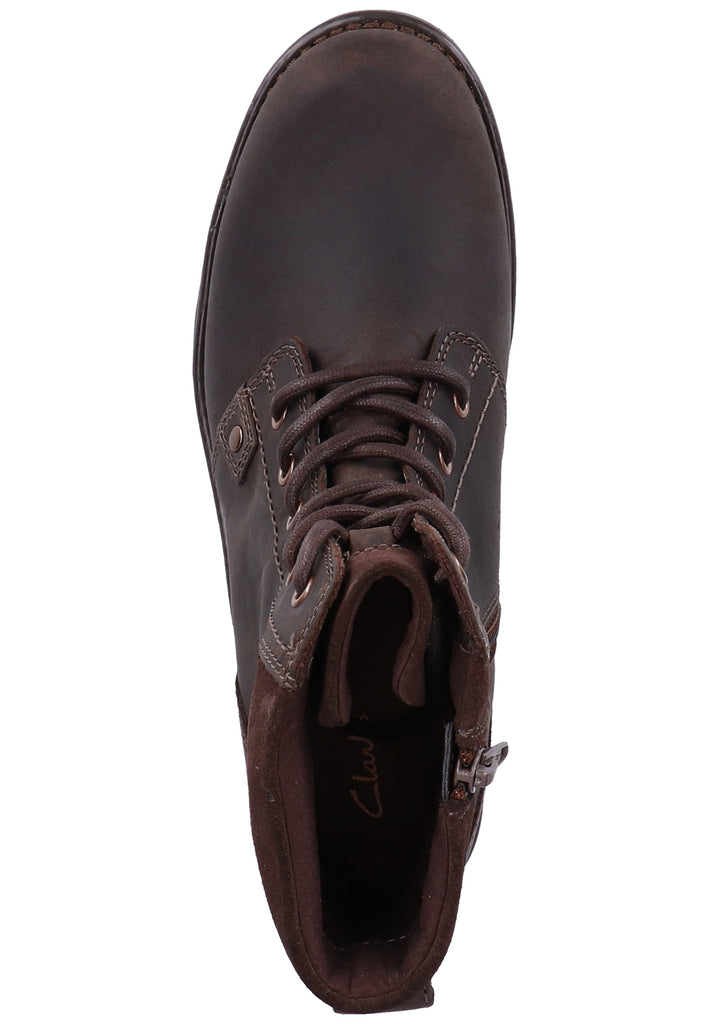 Clarks Stiefelette Nubukleder Dunkelbraun - surf4shoes