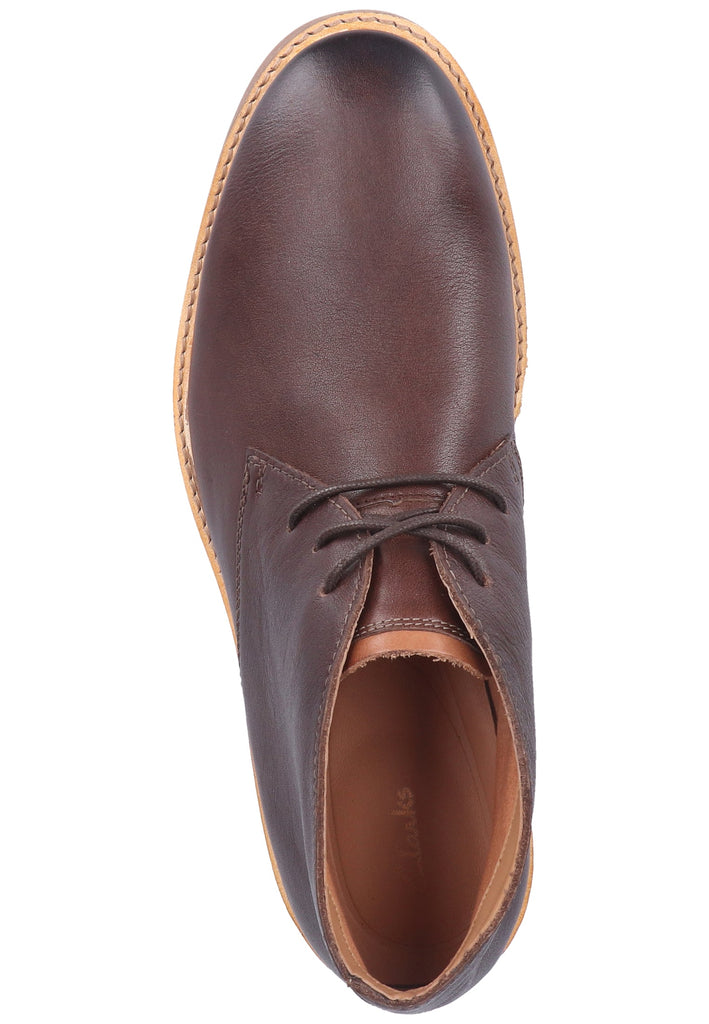 Clarks Halbschuhe Leder dunkelbraun - surf4shoes