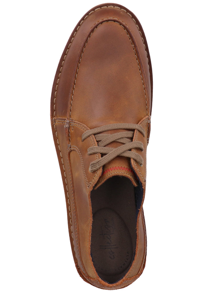 Clarks Halbschuhe Leder Tan - surf4shoes