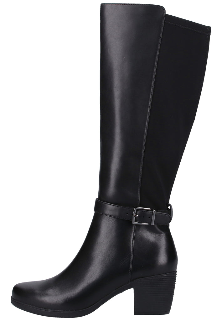 Clarks Stiefel Leder Schwarz - surf4shoes