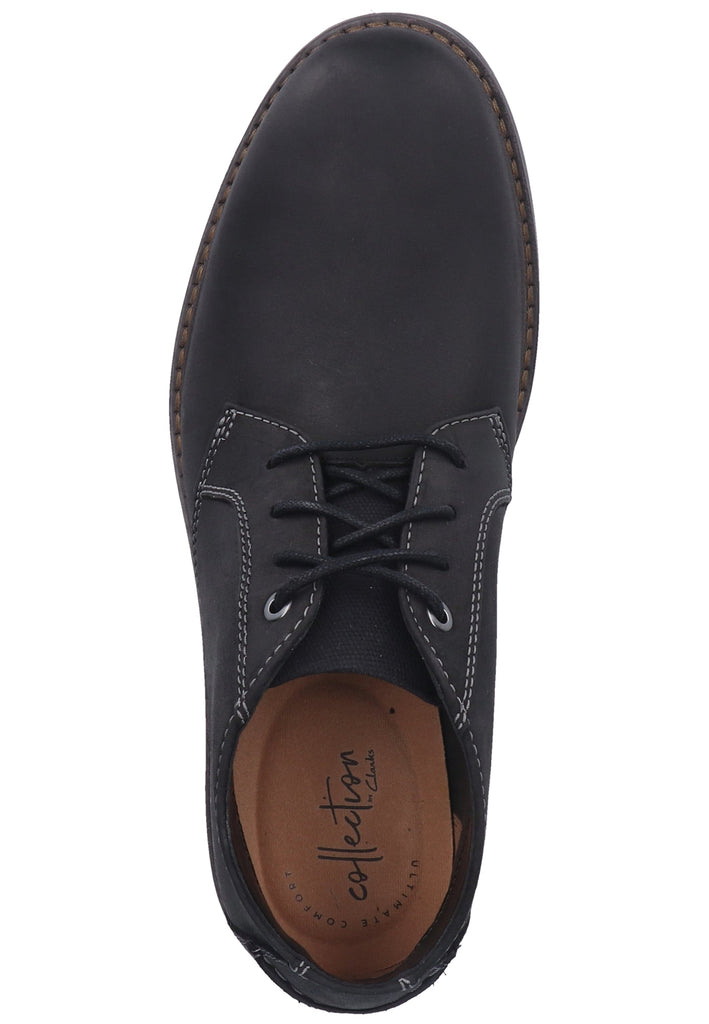 Clarks Halbschuhe Leder Schwarz - surf4shoes