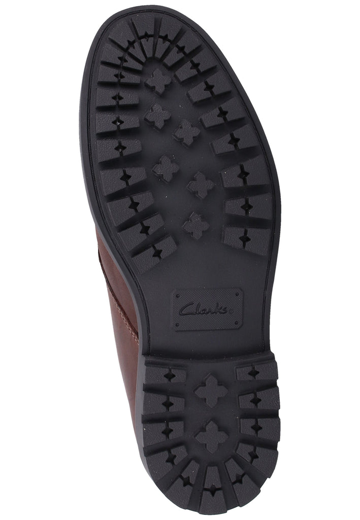 Clarks Halbschuhe Leder dunkelbraun - surf4shoes