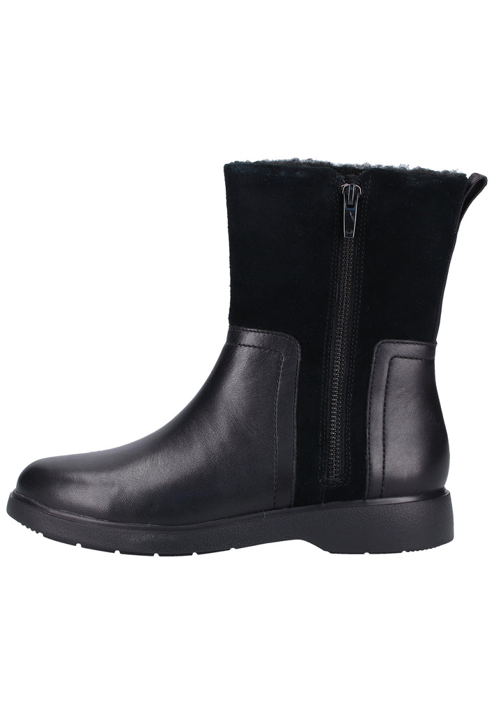 Clarks Stiefelette Leder Schwarz Warmfutter - surf4shoes