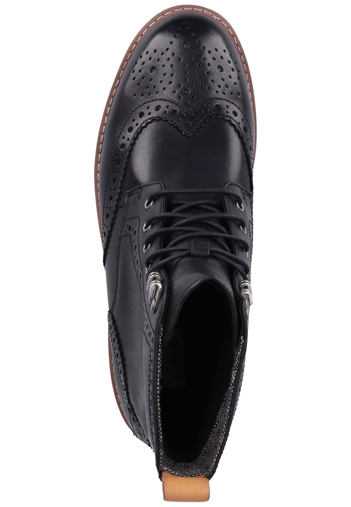 Clarks Halbschuhe Leder Schwarz - surf4shoes