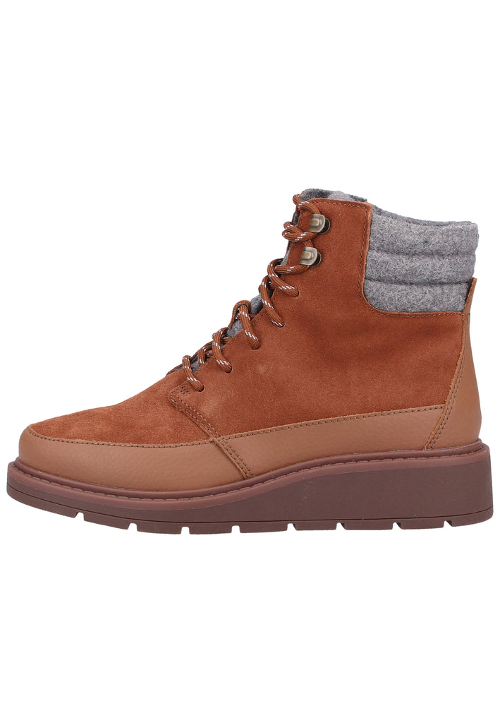Clarks Stiefelette Veloursleder Tan Warmfutter - surf4shoes