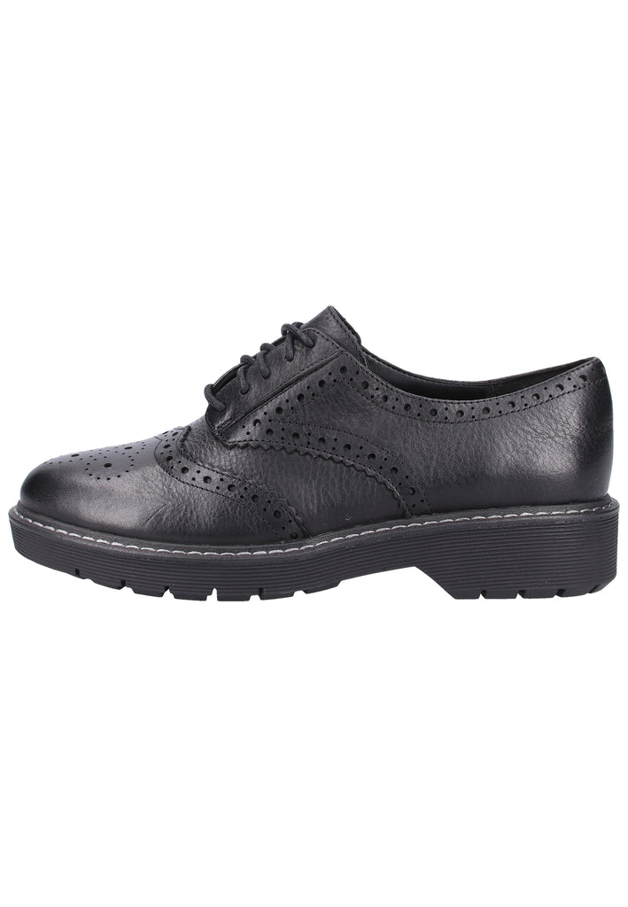 Clarks Halbschuhe Leder Schwarz - surf4shoes