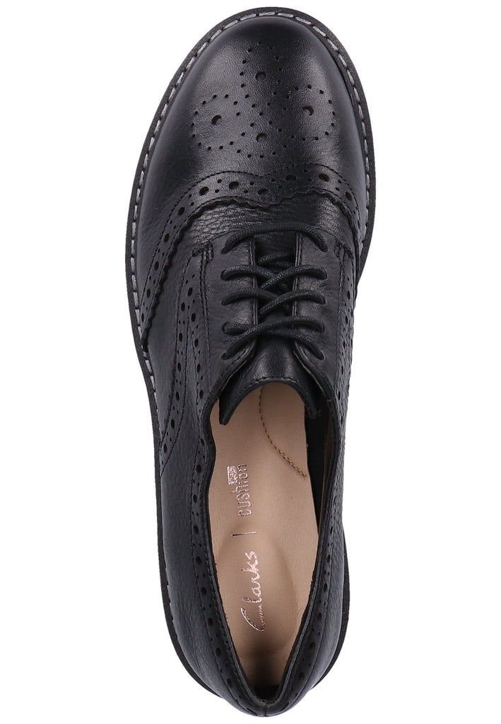 Clarks Halbschuhe Leder Schwarz - surf4shoes