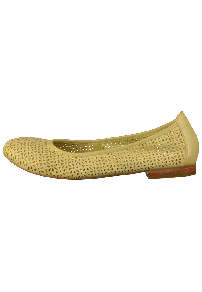 Caprice Ballerinas Nappaleder Gelb - surf4shoes