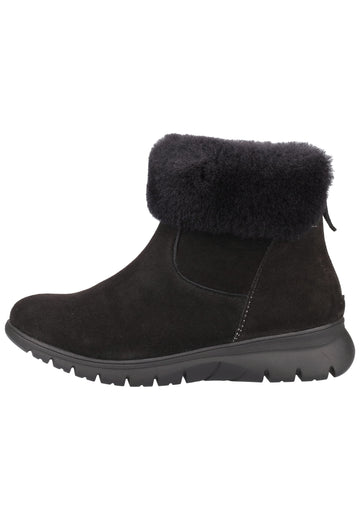 Caprice Stiefelette Veloursleder Schwarz - surf4shoes