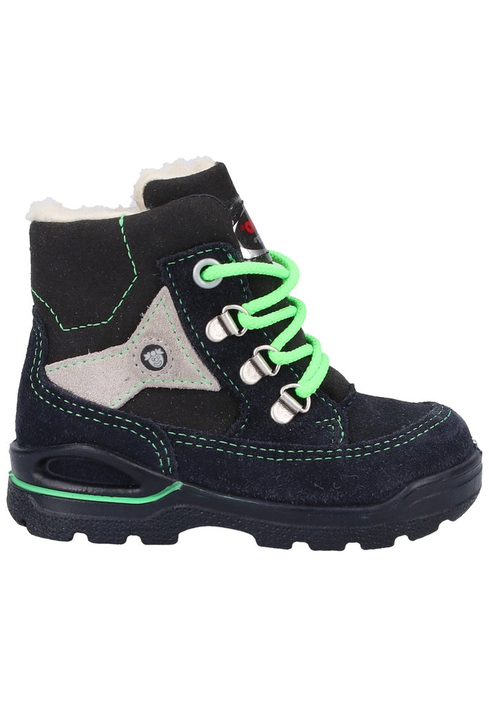 Pepino Stiefelette Leder/Synthetik Blau/Schwarz Warmfutter - surf4shoes
