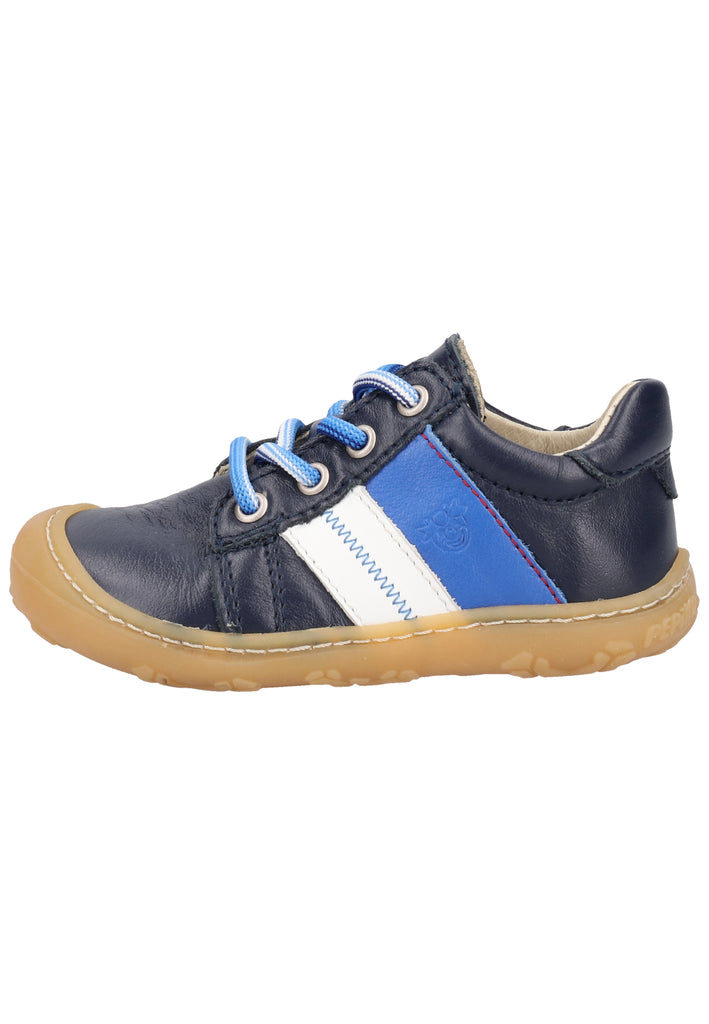 Pepino Halbschuhe Leder Blau/Weiß - surf4shoes
