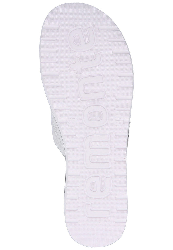Remonte Pantoletten Lederimitat Silber - surf4shoes