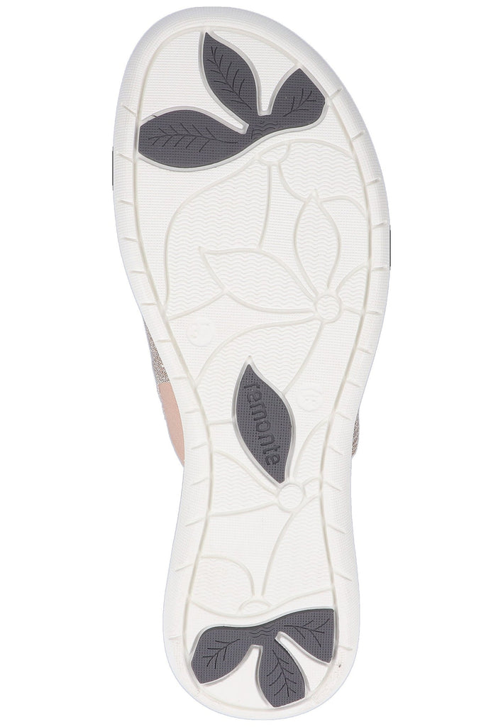 Remonte Pantoletten Lederimitat Hellrosa - surf4shoes