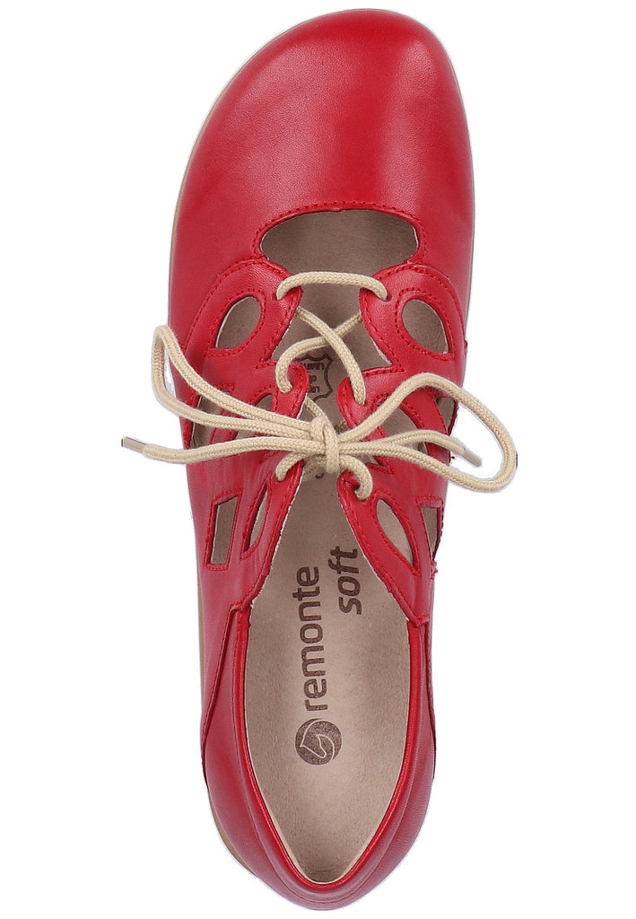 Remonte Halbschuhe Leder Rot - surf4shoes