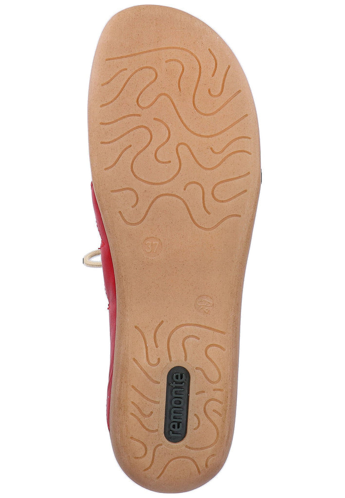 Remonte Halbschuhe Leder Rot - surf4shoes