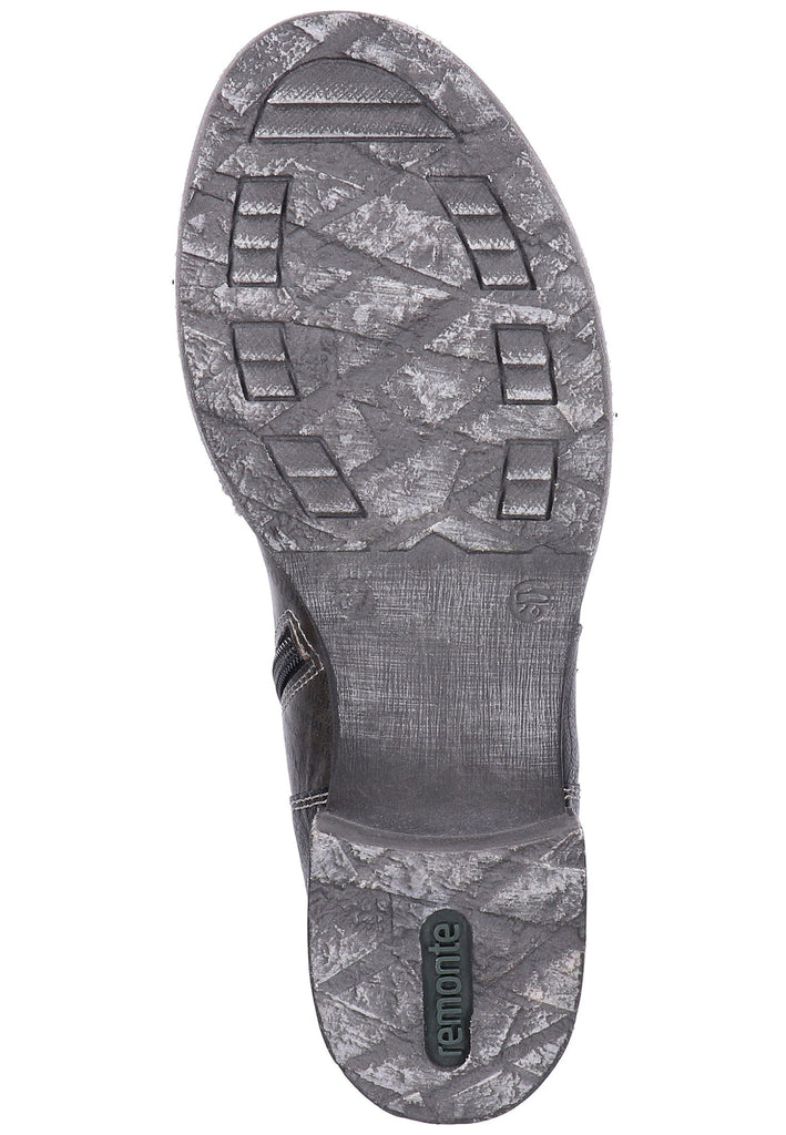 Remonte Stiefelette Lederimitat Schwarz/Silber - surf4shoes