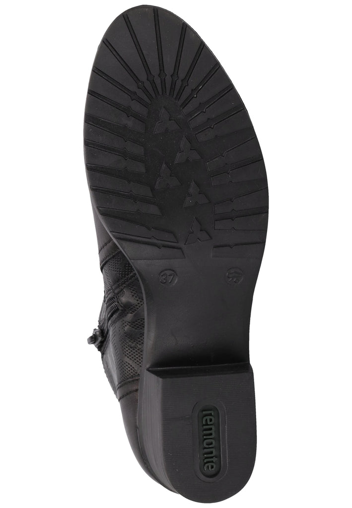 Remonte Stiefelette Lederimitat Schwarz - surf4shoes