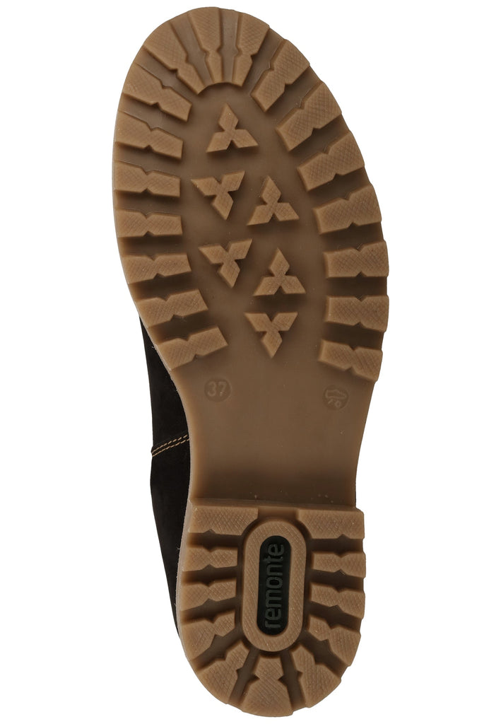 Remonte Stiefelette Veloursleder/Textil Schwarz Warmfutter - surf4shoes