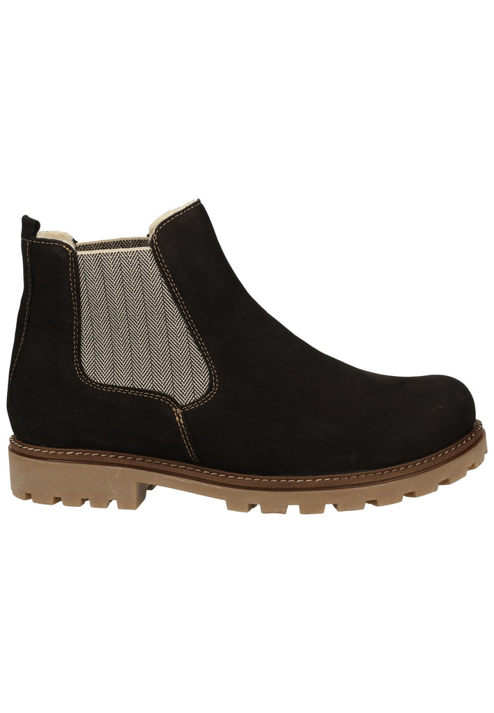 Remonte Stiefelette Veloursleder/Textil Schwarz Warmfutter - surf4shoes