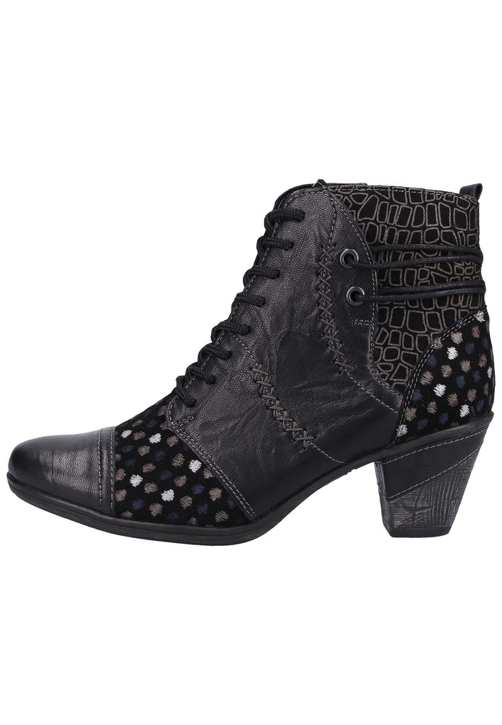 Remonte Stiefelette Lederimitat Schwarz Warmfutter - surf4shoes