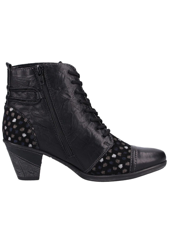 Remonte Stiefelette Lederimitat Schwarz Warmfutter - surf4shoes