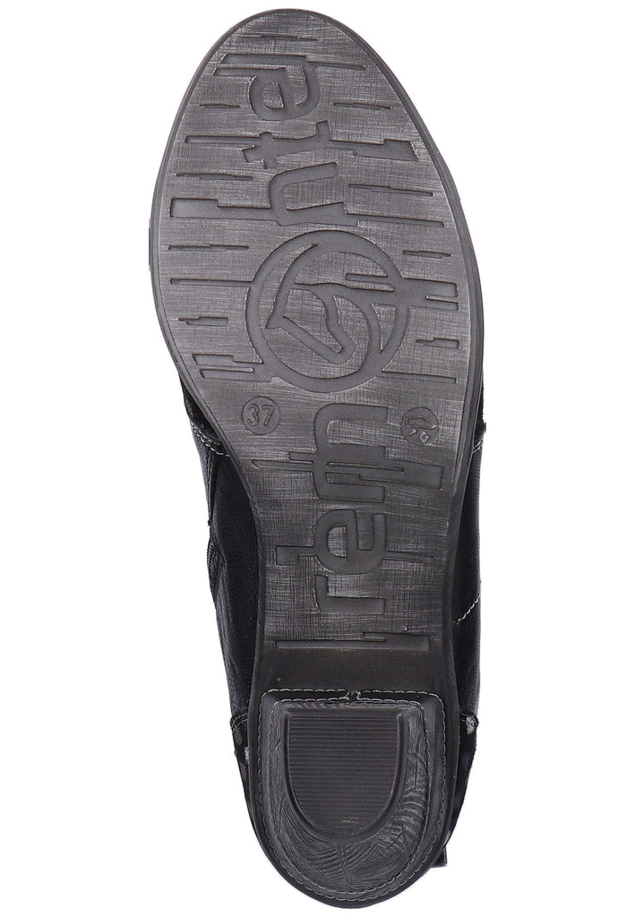 Remonte Stiefelette Lederimitat Schwarz Warmfutter - surf4shoes
