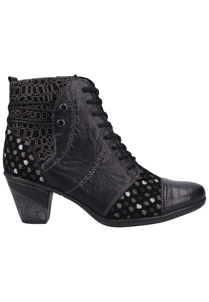 Remonte Stiefelette Lederimitat Schwarz Warmfutter - surf4shoes